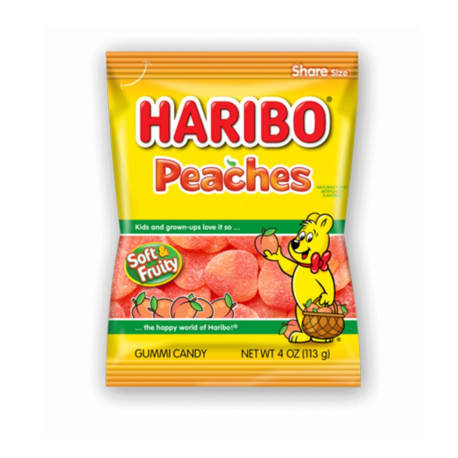 Haribo Gummy Peaches, 4 oz.