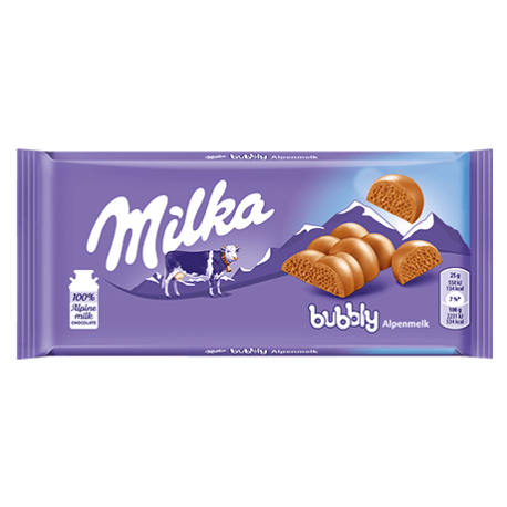 Milka Bubbly Milk Chocolate Bar