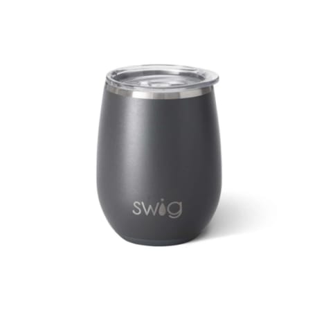 Swig Life Matte Grey Stemless Wine Cup, 14 oz.