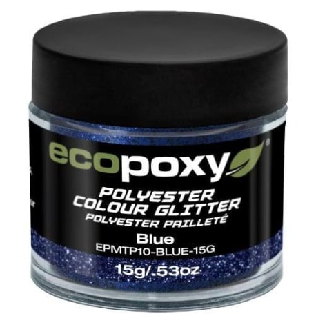 EcoPoxy Blue Polyester Color Glitter, 15g