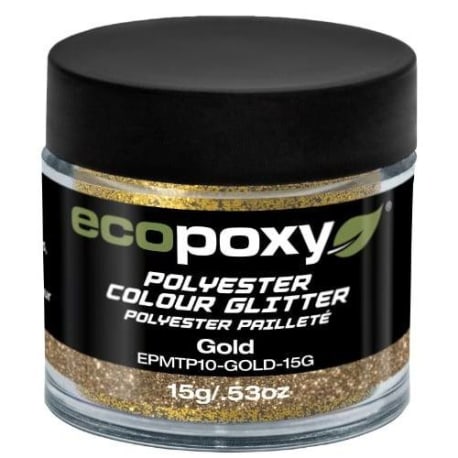 EcoPoxy Gold Polyester Color Glitter, 15g