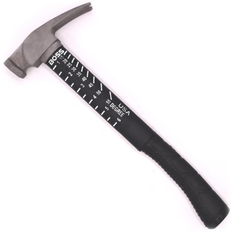 BOSS Hammer Co. 12 oz. Titanium Hammer with Fiberglass Handle, Milled Face