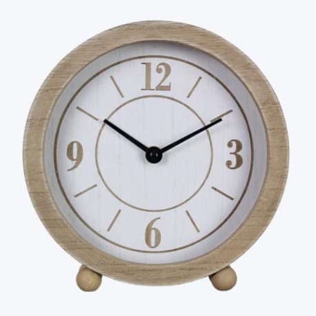 Young's Inc. Wood Tabletop Clock, 8 in.