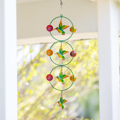 Evergreen Three Tiered Hummingbird Orbit Twirler, 23 in.