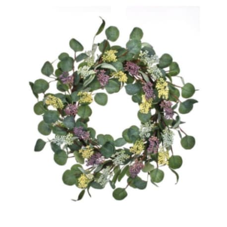 Regency International Purple & Green Berry Eucalyptus Wreath, 24 in.