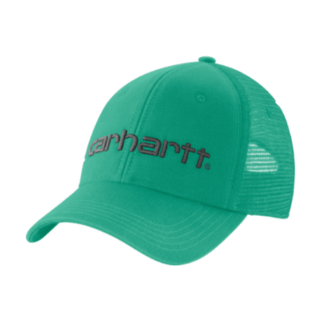 Carhartt Sea Green Canvas Mesh Back Logo Graphic Cap