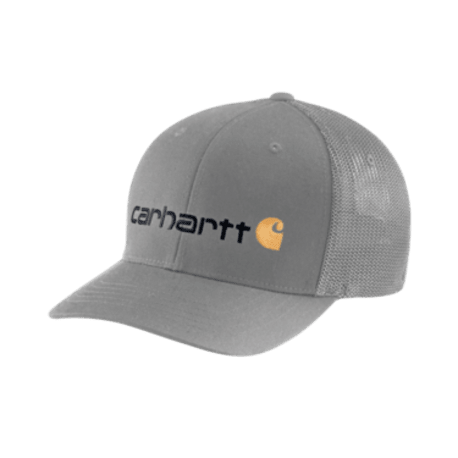 Carhartt Men's M/L Asphalt Fitted Canvas Mesh Back Graphic Patch Cap