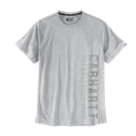 Carhartt Men's 3XL Heather Gray Force Relaxed Fit Short Sleeve Logo Shirt