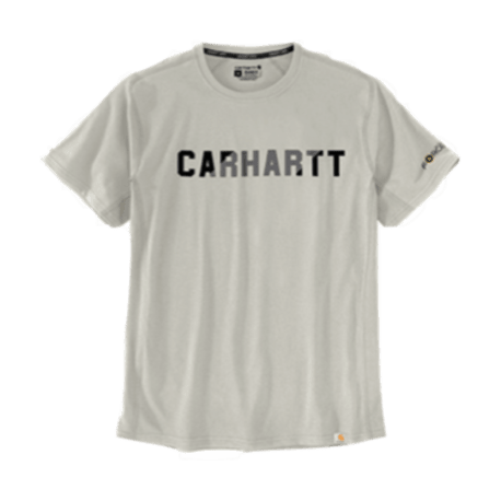 Carhartt Men's 4XL Malt Force Relaxed Fit Short Sleeve Block Logo Shirt