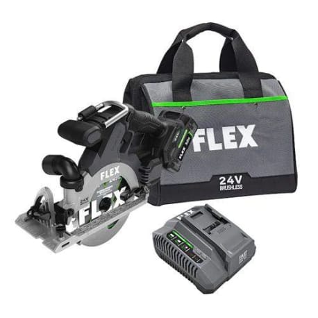 FLEX 24V Brushless 6-1/2 in. In-Line Circular Saw Kit