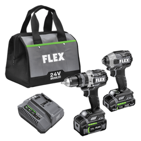 FLEX 2-Tool Hammer Drill & Quick Eject Impact Driver Combo Kit