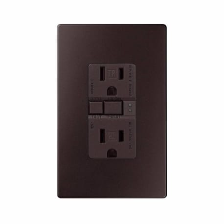 Eaton 15A GFCI Duplex Receptacle, 125 VAC, Oil Rubbed Bronze