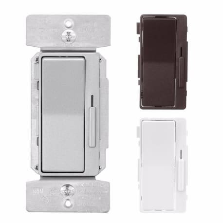 Eaton Decorator Dimmer with Preset Feature, Silver Granite