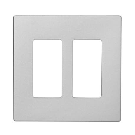 Eaton 2 Gang Screwless Wall Plate, Silver Granite