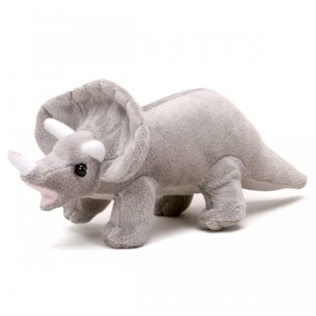 Unipak 5 in. Plush Handful Gray Triceratops Dino