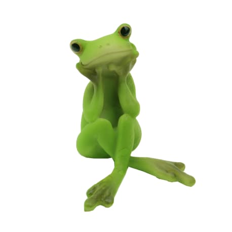 Top Land Trading Fairy Garden Frog in Thought