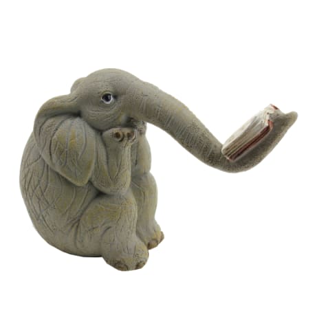 Top Land Trading Fairy Garden Elephant Reading a Book