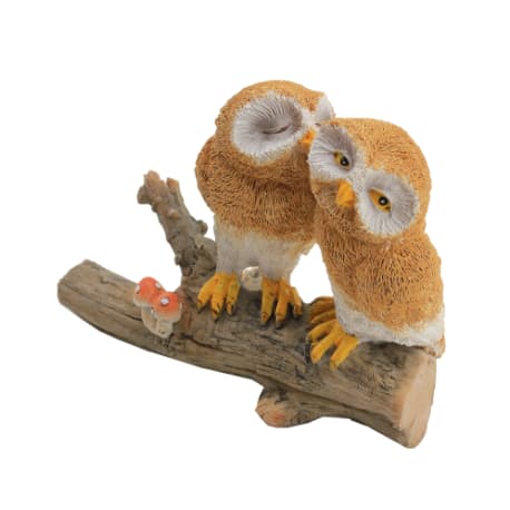 Top Land Trading Fairy Garden Owl Lovers on Tree Log