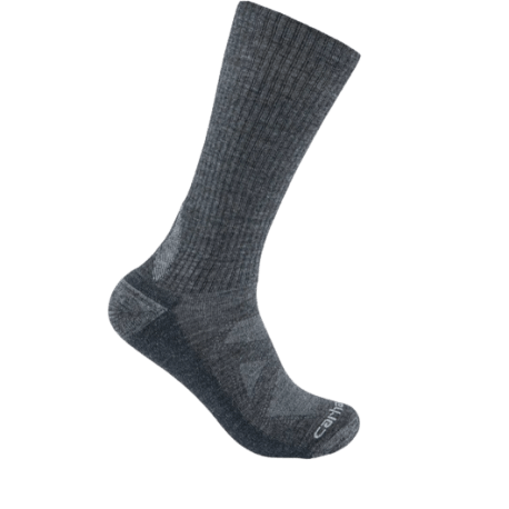 Carhartt Men's Medium Carbon Heather Merino Wool Boot Socks