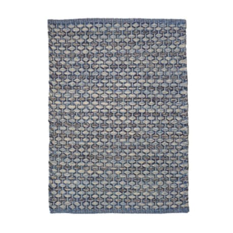 Michaelian Home Honeycomb Blue Rag Rug, 30 x 50 in.