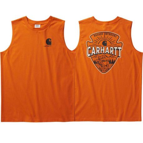 Carhartt Boys' Orange Rugged Outdoors Sleeveless Tank, Size 4