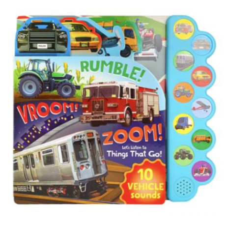 Cottage Door Press RUMBLE! VROOM! ZOOM! Let's Listen To Things That Go! Book