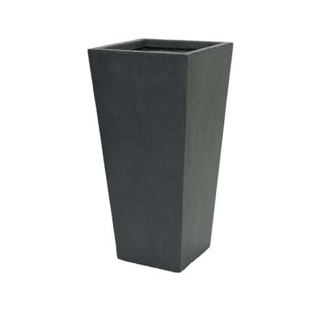 Kaemingk Large Gray Fibre Clay Square Planter