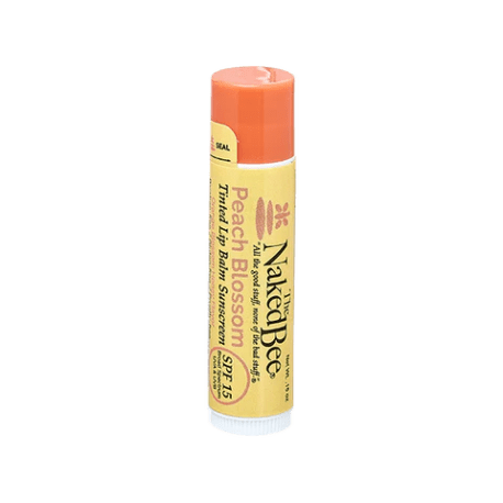 The Naked Bee SPF 15 Orange Blossom Honey Peach Blossom Tinted Lip Balm