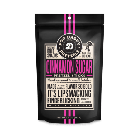 Pop Daddy Cinnamon Sugar Seasoned Pretzels, 7.5 oz.