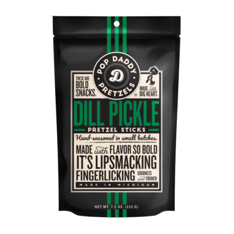 Pop Daddy Dill Pickle Seasoned Pretzels, 7.5 oz.