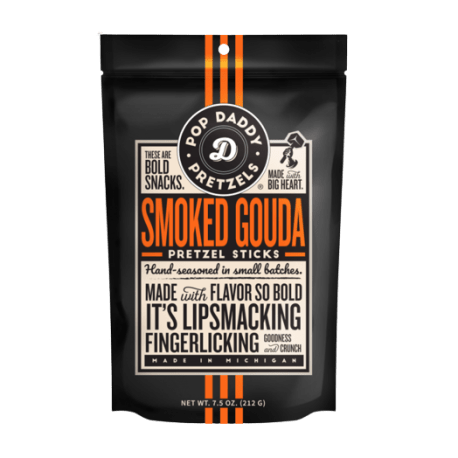 Pop Daddy Smoked Gouda Seasoned Pretzels, 7.5 oz.