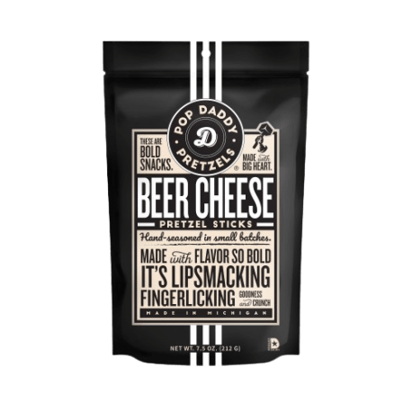 Pop Daddy Perrin Beer Cheese Seasoned Pretzels, 7.5 oz.