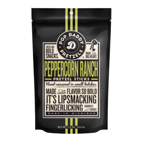 Pop Daddy Peppercorn Ranch Seasoned Pretzels, 7.5 oz.