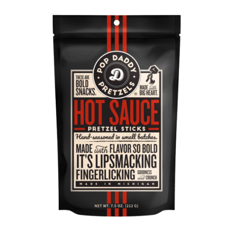 Pop Daddy Hot Sauce Seasoned Pretzels, 7.5 oz.