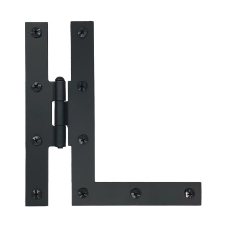 Acorn Matte Black 7 in. Smooth Door HL Hinge Pair