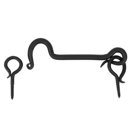 Acorn Matte Black Hook & Eye Cabinet Latch, 5 in.