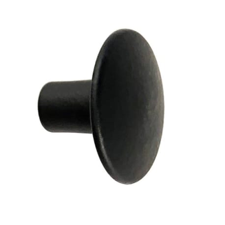 Acorn Large Matte Black Smooth Cabinet Knob Pull, 1 3/8 in.