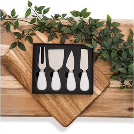 Lynn & Liana White Cheese Knife Set