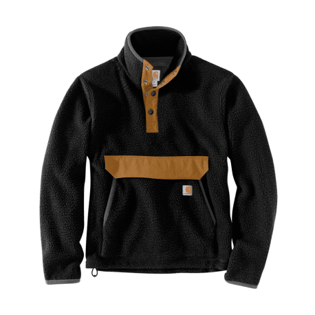 Carhartt Men's Tall XL Black Fleece Snap Front Pullover