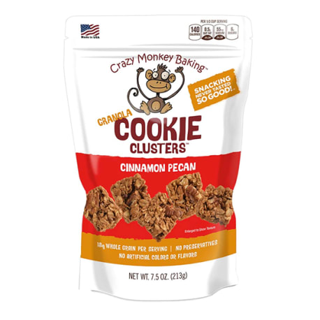 Crazy Monkey Baking Cinnamon Pecan Granola Cookie Bites, 7.5 oz.