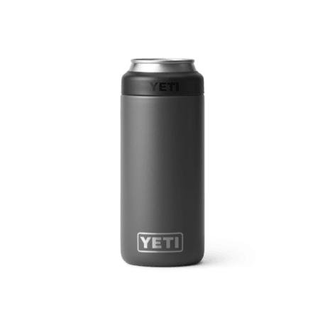 YETI Rambler Charcoal Slim Colster Can Insulator, 12 oz.