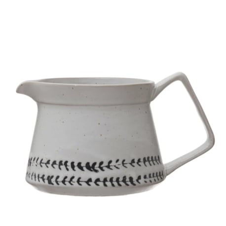 Creative Co-Op Creamer with Debossed Pattern Bottom, 16 oz.