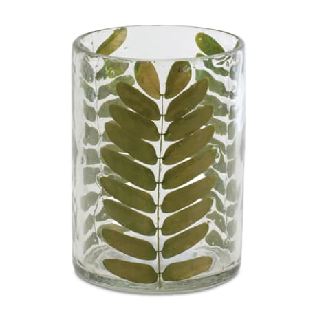 Melrose Leaf Glass Votive Holder, 4 in.
