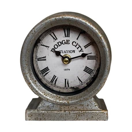 Wing Tai Galvanized Desk Clock, 5.5 in.