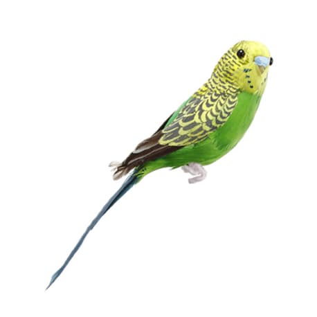 Allstate Floral Green & Yellow Parakeet Bird, 7 in.