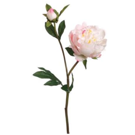 Allstate Floral Cream Peony Spray with Bud, 25 in.