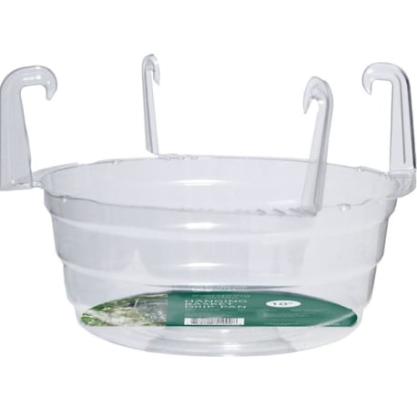 Curtis Wagner Plastics Small Clear Hanging Basket Drip Pan, 10 in.