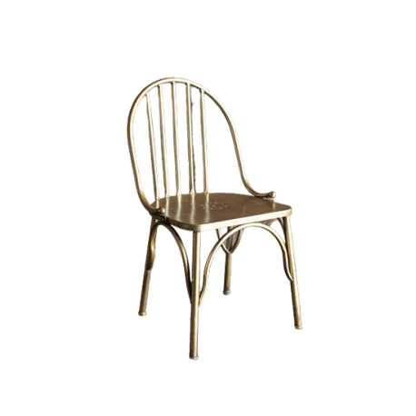 Kalalou Antique Brass Finish Metal Chair, 19 x 33 in.