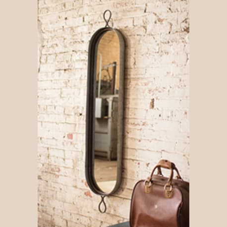 Kalalou Tall Oval Wall Mirror, 12.5 x 61 in.