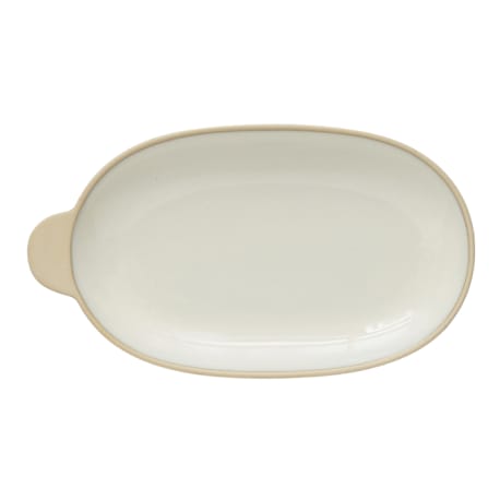 Creative Co-Op Cream Platter, 11.25 in.